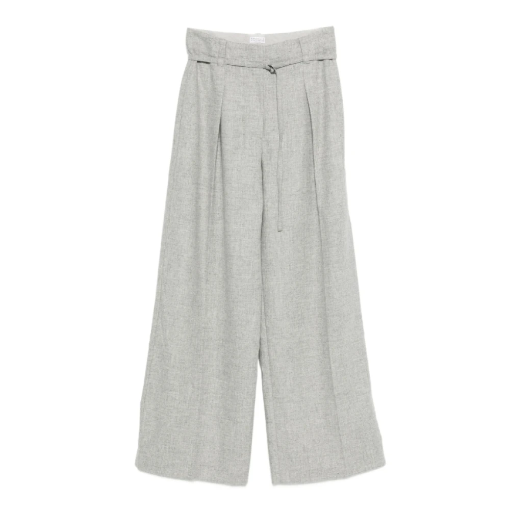 Trousers > Wide Trousers - - Brunello Cucinelli - Modalova