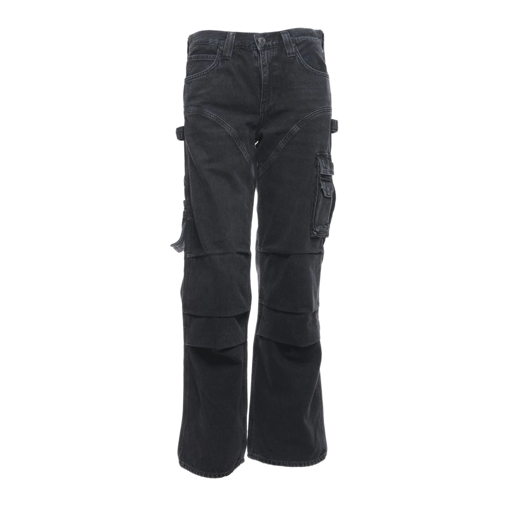 Agolde Zwarte Spider Denim Jeans Gray Dames