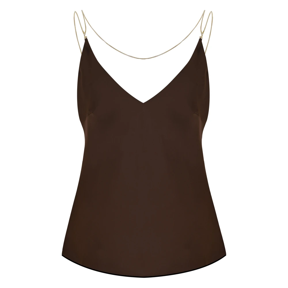 Kocca Stijlvolle Mouwloze Tops voor Vrouwen Brown Dames