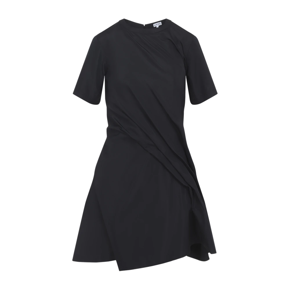 Loewe Women's Black Short Dresses, Xs, Draped Dress