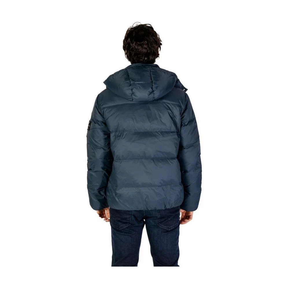 Calvin Klein Jeans Blauwe Gewatteerde Jas voor Mannen Blue Heren