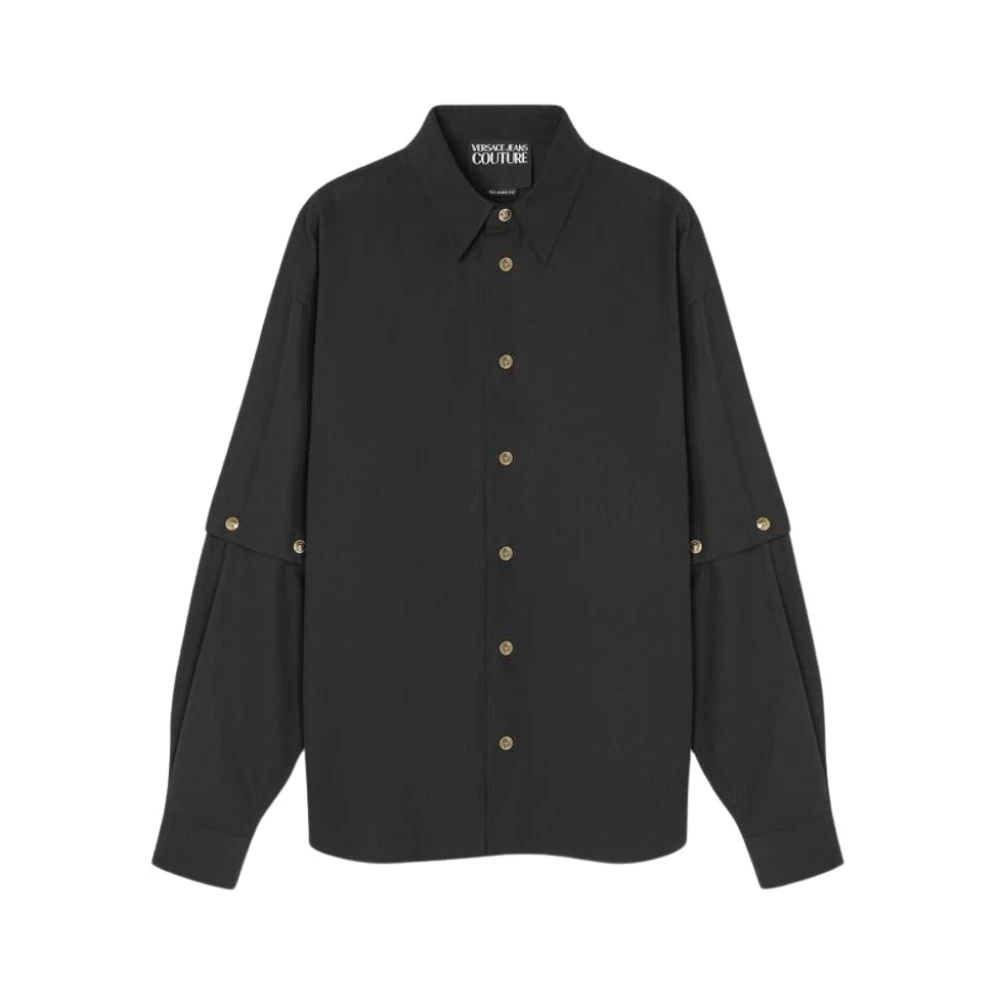 Versace Jeans Couture Katoenen Overhemden Black Heren