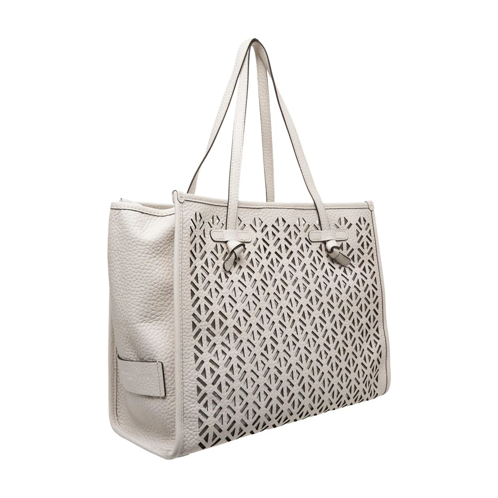 Gianni Chiarini Elegante Beige Leren Shopper Tas Beige Dames