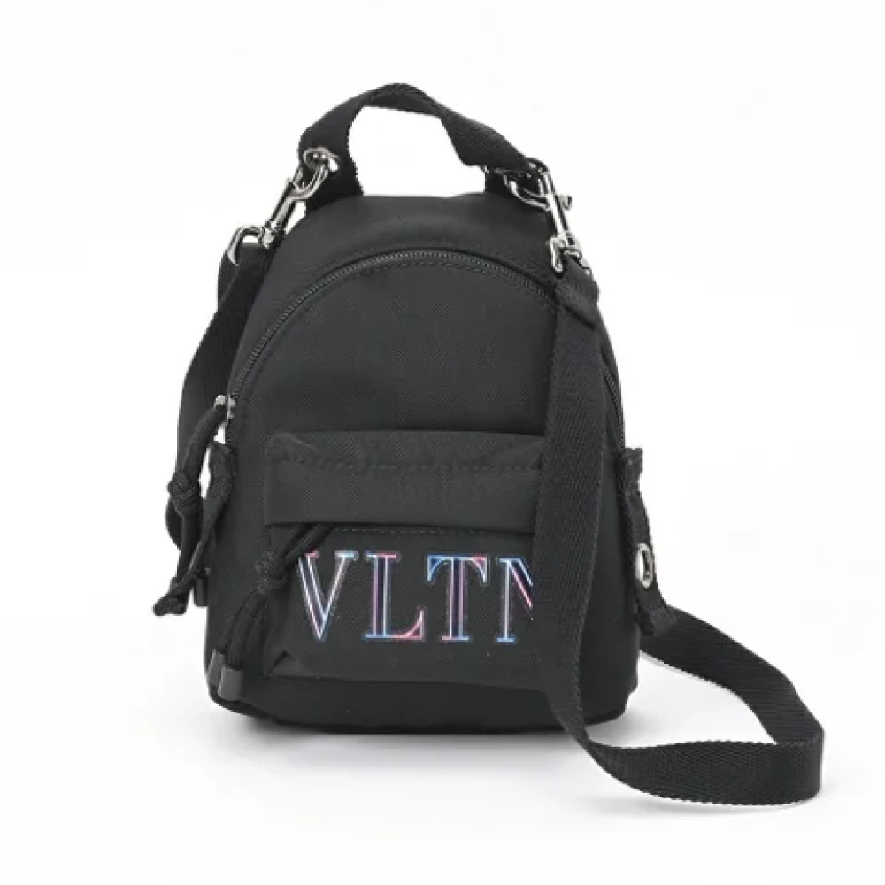 Valentino Vintage Pre-owned Canvas handbags Black Unisex