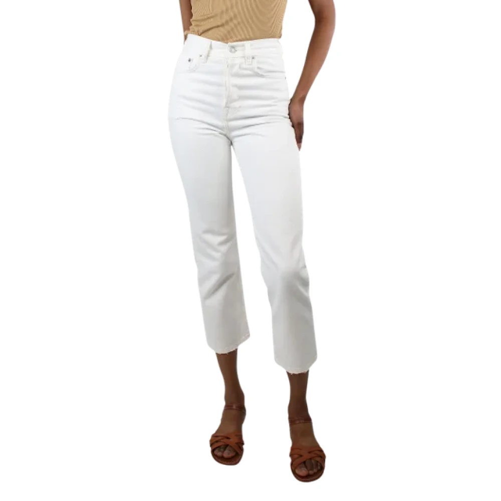 Acne Studios Pre-owned Cotton jeans White Dames