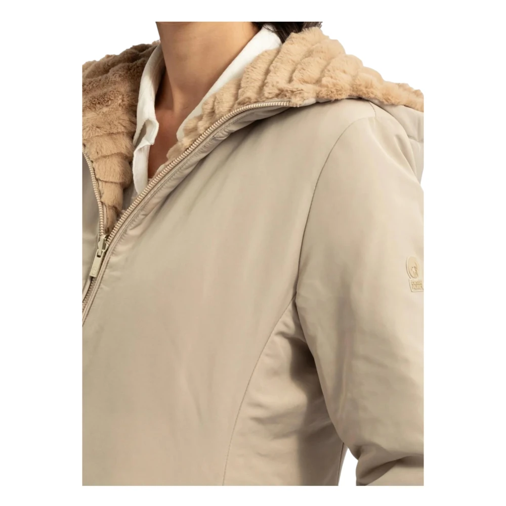 Ciesse Piumini Lange Pufferjas Beige Dames