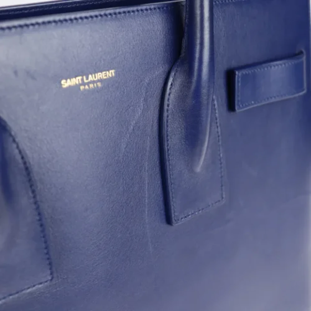 Yves Saint Laurent Vintage Pre-owned Fabric handbags Blue Dames