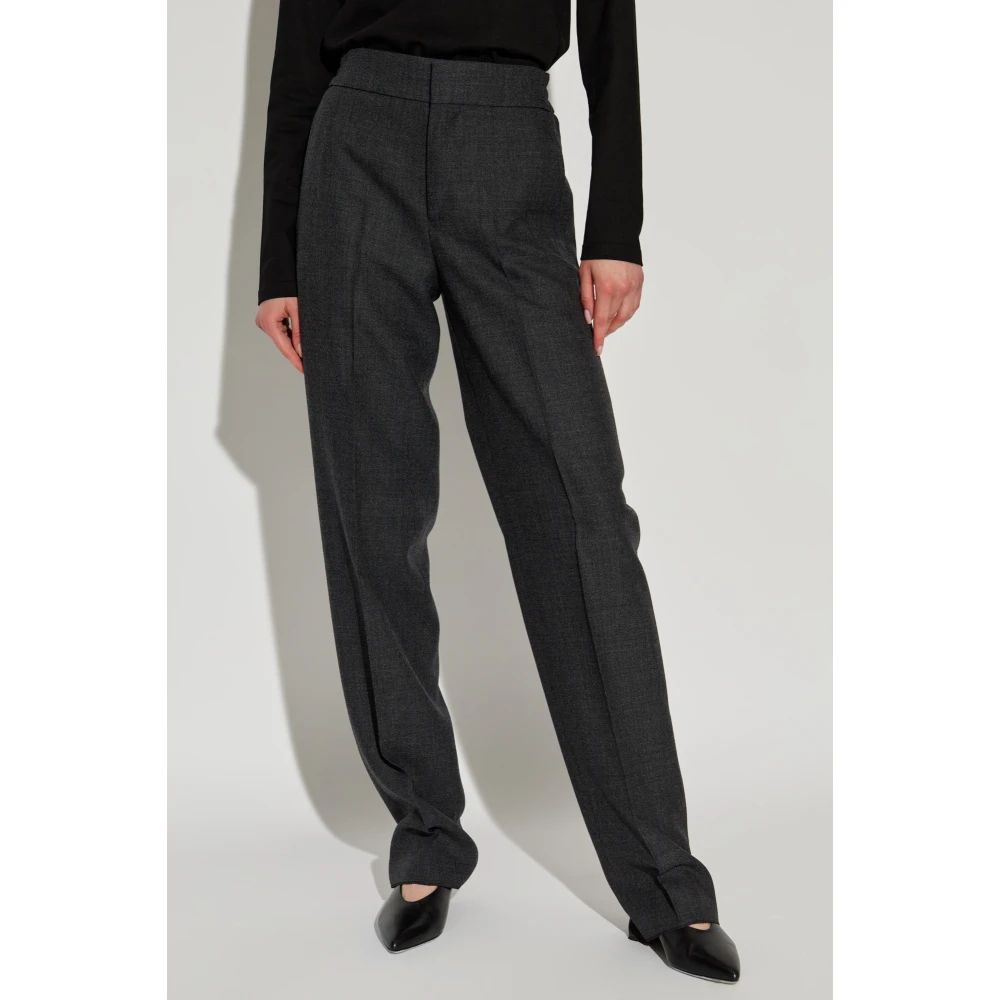 Burberry Gekreukelde broek Gray Dames
