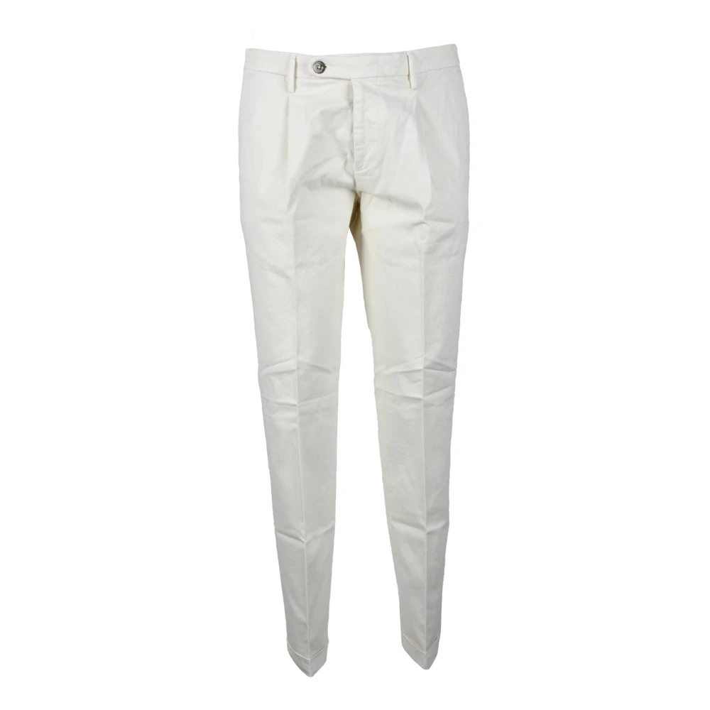 Michael Coal Katoen Elastaan Broek White Heren
