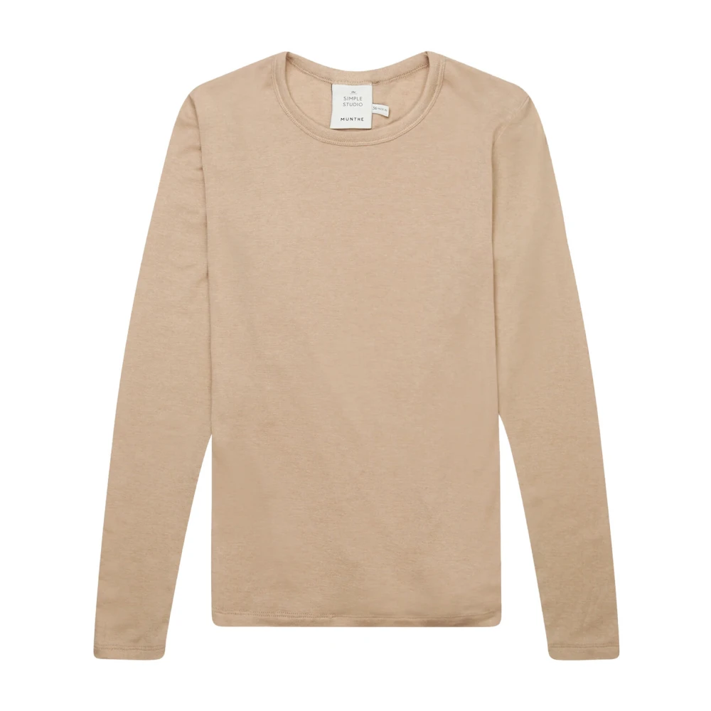 Munthe Women's Beige Long Sleeve Top - Long Sleeve T-Shirts - 2XS - Tops
