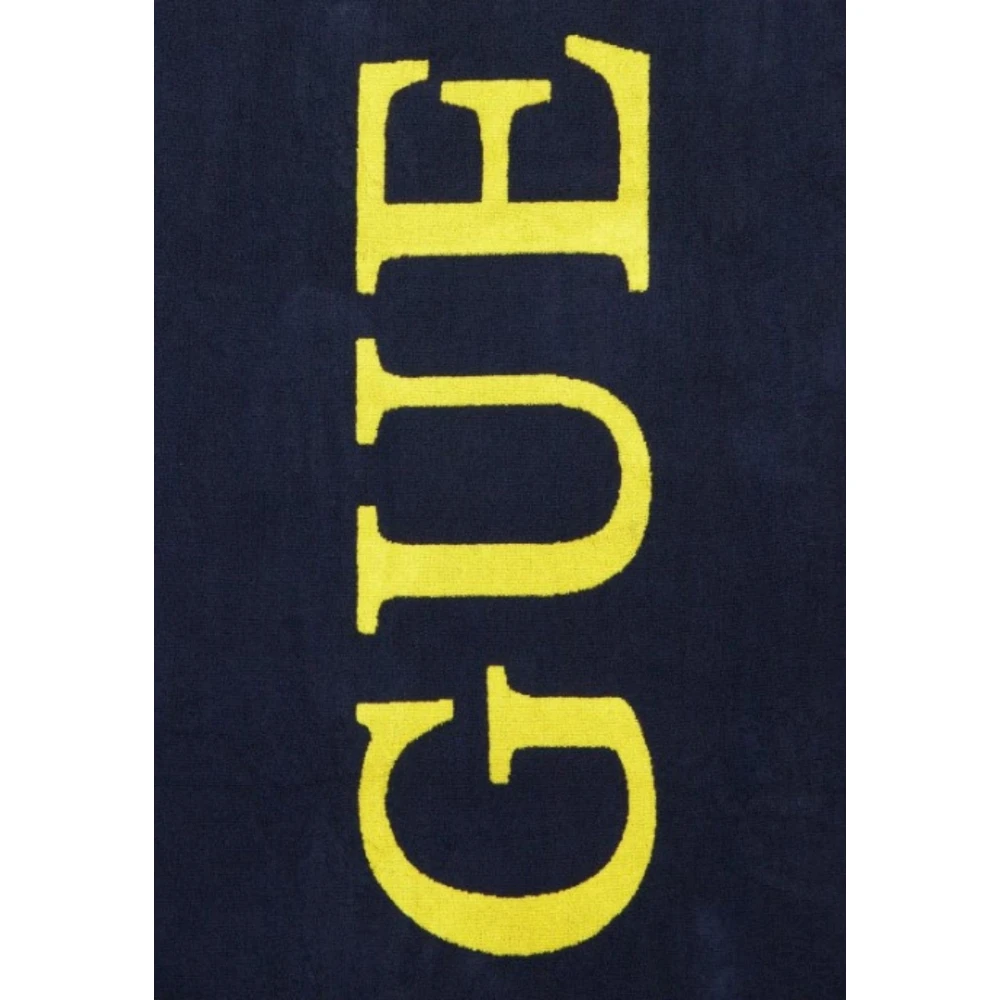 Guess Logo Strandhanddoek Unisex Volwassene Blue Unisex