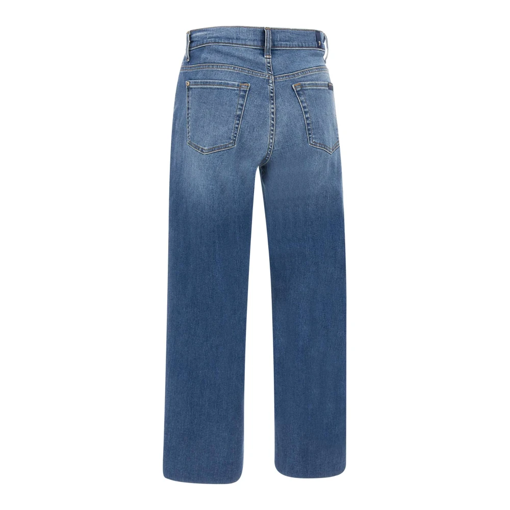 7 For All Mankind Jeans Straight Pre-owned Blue Dames
