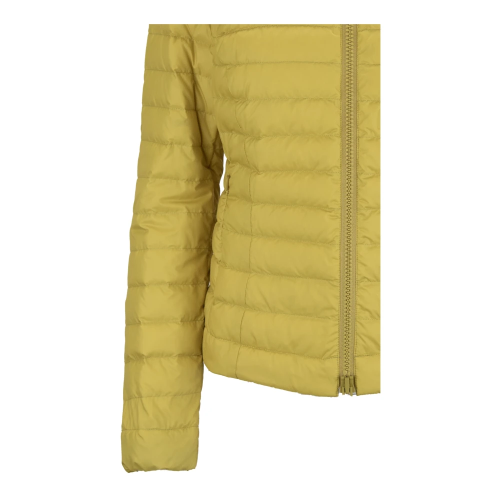 Peuterey Korte donsjas met hoge kraag Yellow Dames