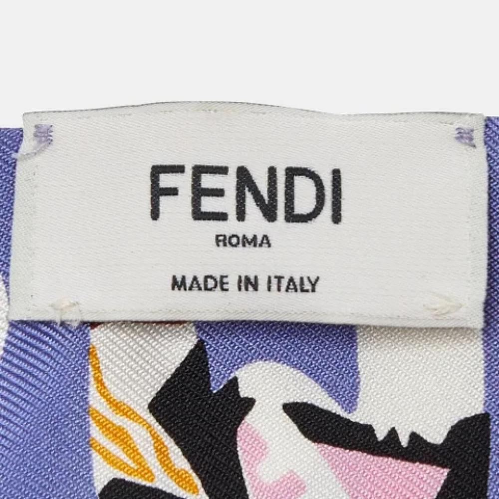 Fendi Vintage Pre-owned Silk scarves Multicolor Dames