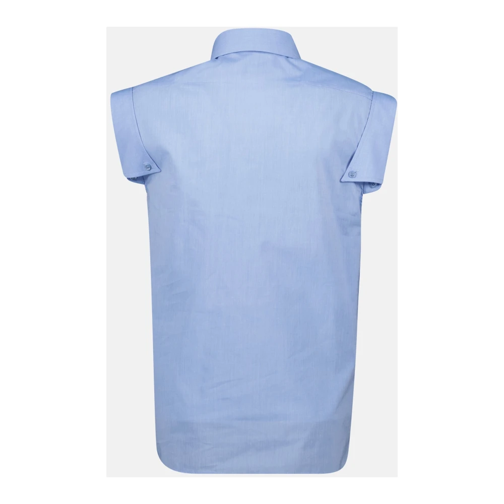 Moschino Blauwe Korte Mouwen Shirt Lente-Zomer 2025 Blue Dames