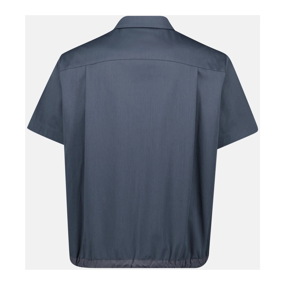 Sacai Blauwe Zip Polo Lente-Zomer 2025 Blue Heren