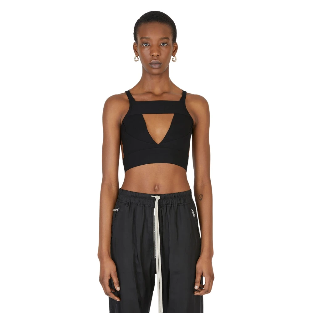 Rick Owens Sling Cut-Out Top Black, Dam