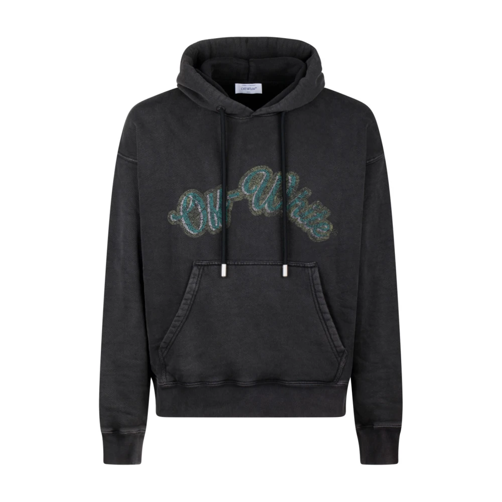 Off White Men's Black Skate Hoodie With Logo Print - Hoodies - M - Sweatshirts & Hoodies
