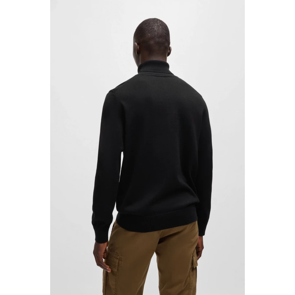 Hugo Boss Zachte en ademende coltrui Black Heren