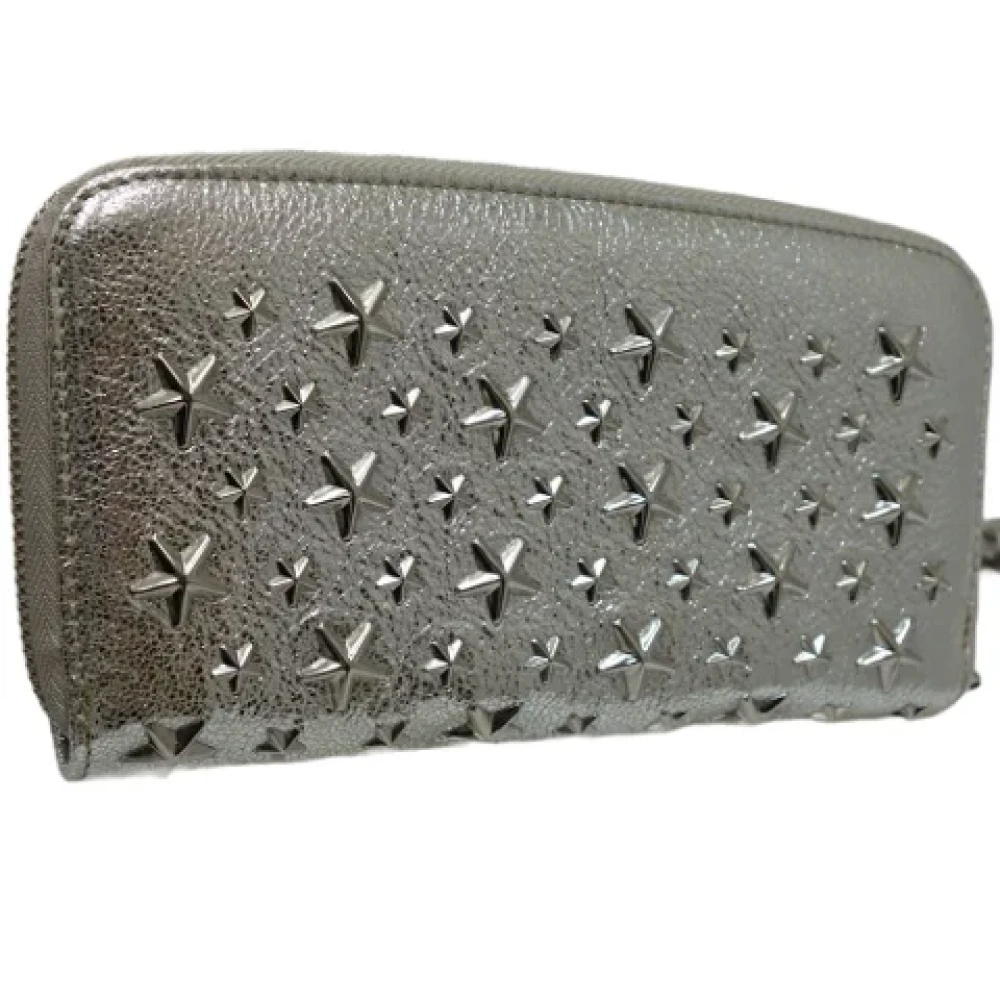 Jimmy Choo Pre-owned Leather wallets Gray Dames