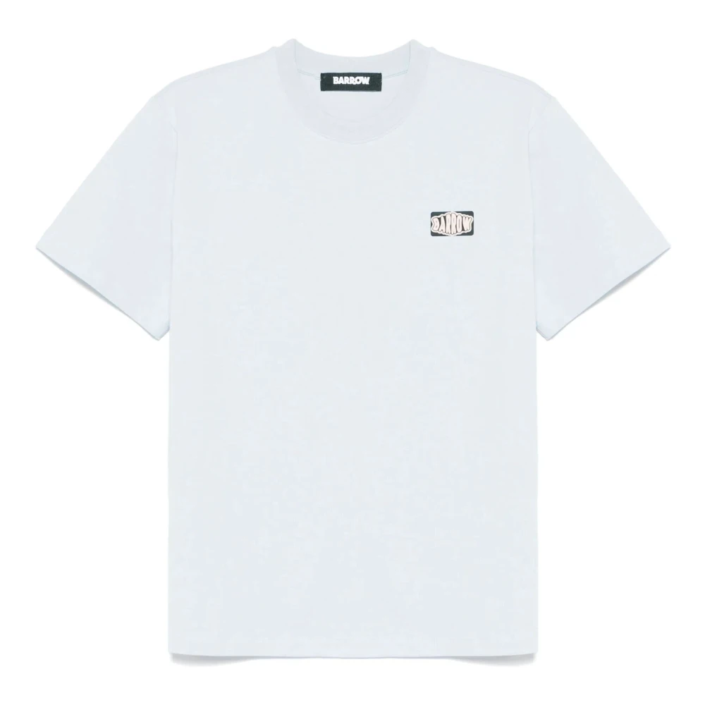 Barrow Blauw Basic Tee Shirt Blue Heren