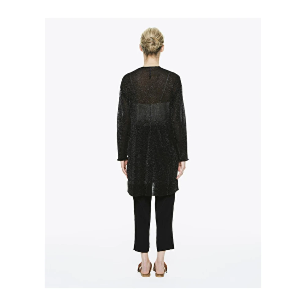 Manila Grace Stijlvolle Cardigan voor Vrouwen Black Dames