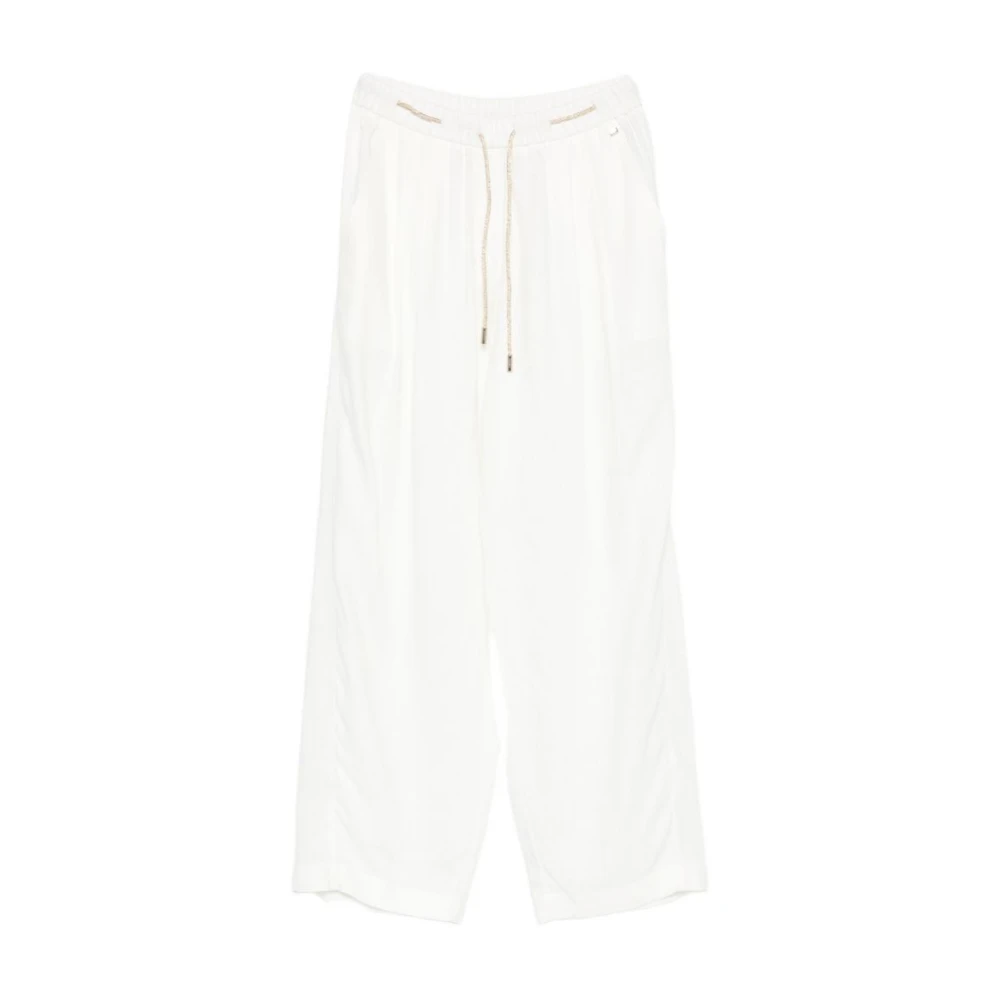 Herno Donna Bianco Wide Trousers