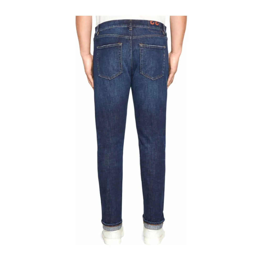 Dondup Iconische Regular Fit Blauwe Denim Jeans Blue Heren