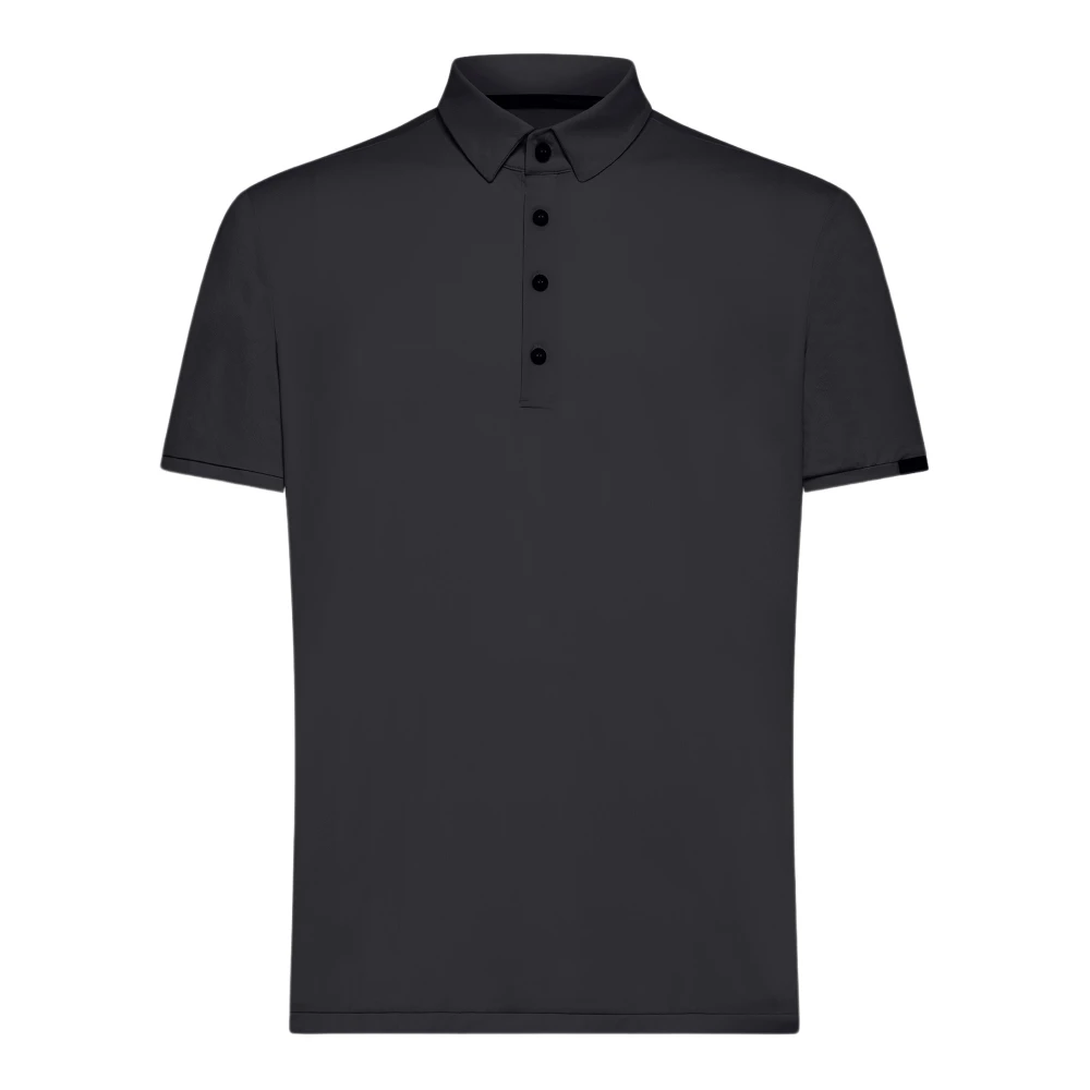 RRD Zwarte Polo Shirt met Rubber Inzet Black Heren