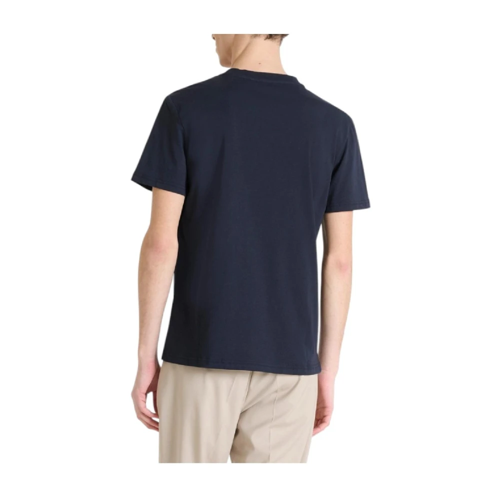 Antony Morato Navy T-shirt met Brand Logo Blue Heren