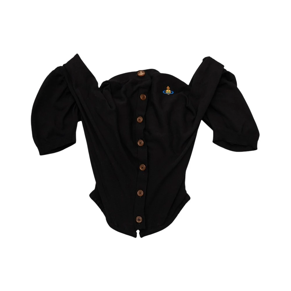 Vivienne Westwood Vrouw Zwart Truien & Vesten Dames, M, Bea Corset Cardigan