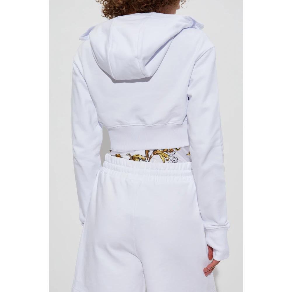 Versace Jeans Couture Cropped hoodie White Dames