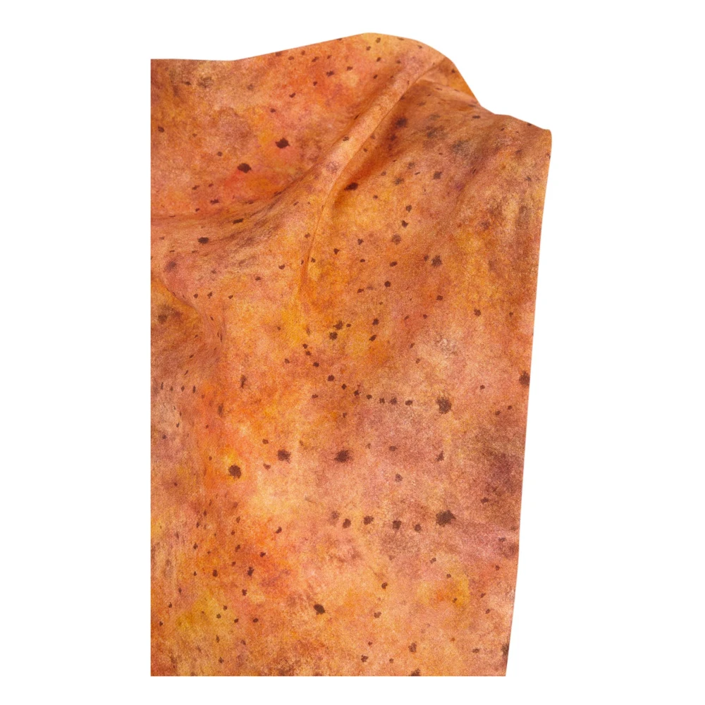 Cortana Anja zijden top sora print Orange Dames