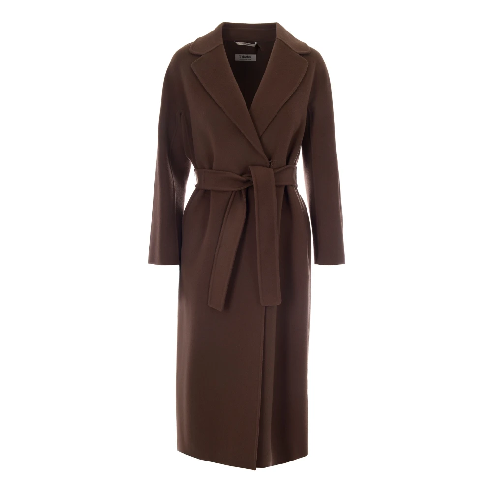 Max Mara Studio Esturia Coat - Female - Belted Coats - Brown - S - Coats