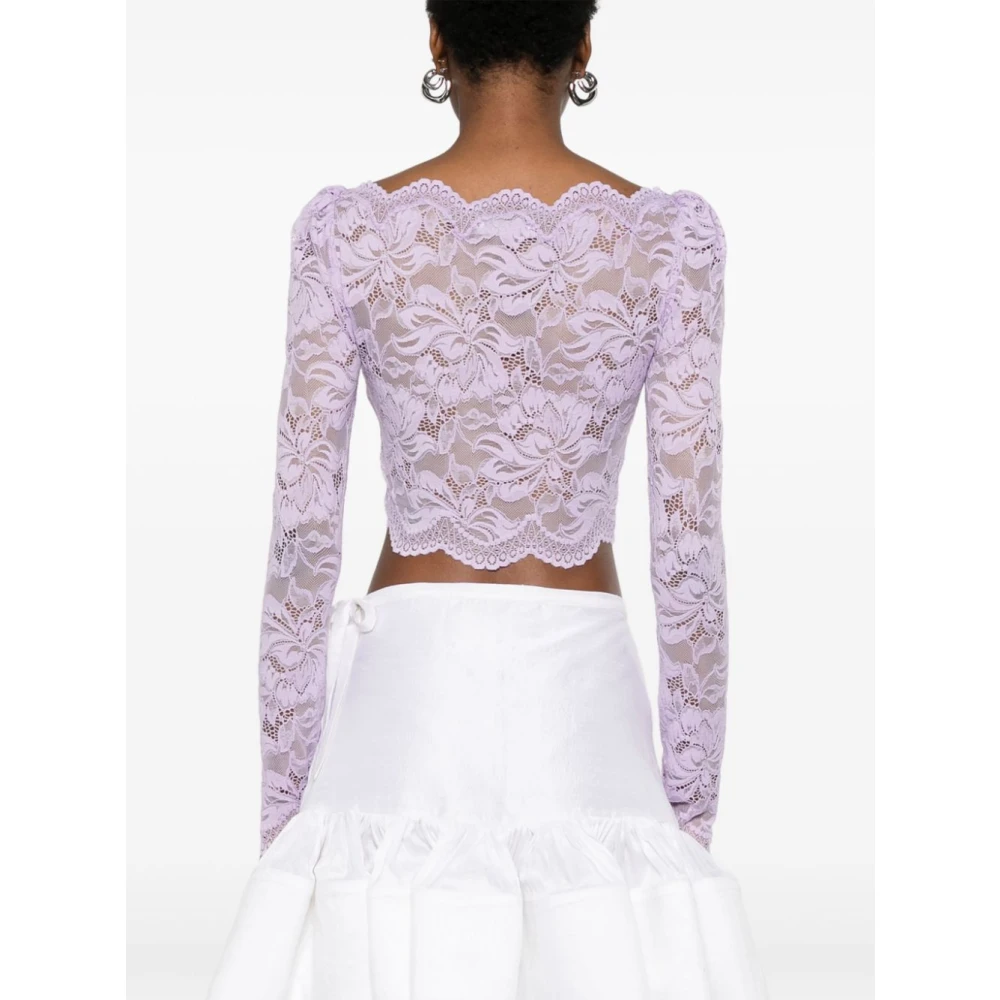 Paco Rabanne Lilla T-shirts & Polo's voor vrouwen Purple Dames