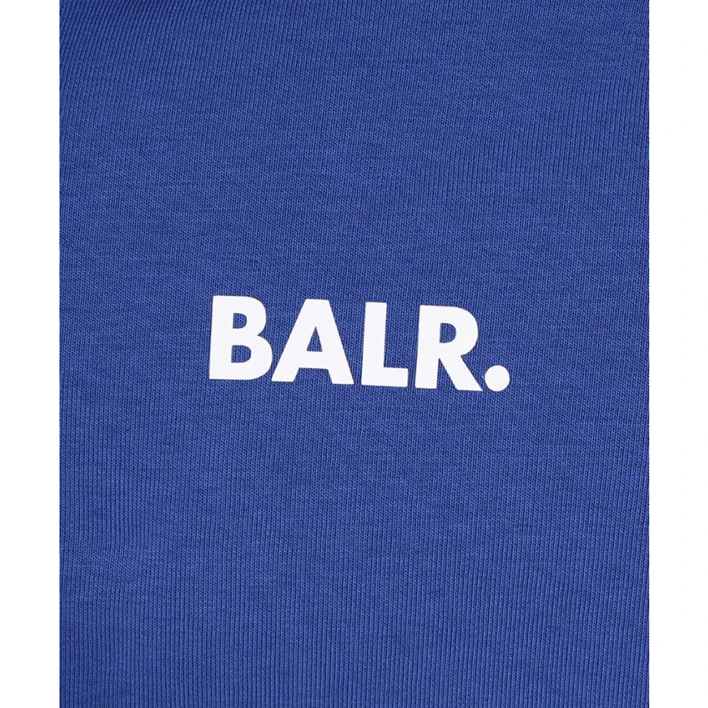 Balr. Geribbelde Hoodie met Logo Print Blue Heren