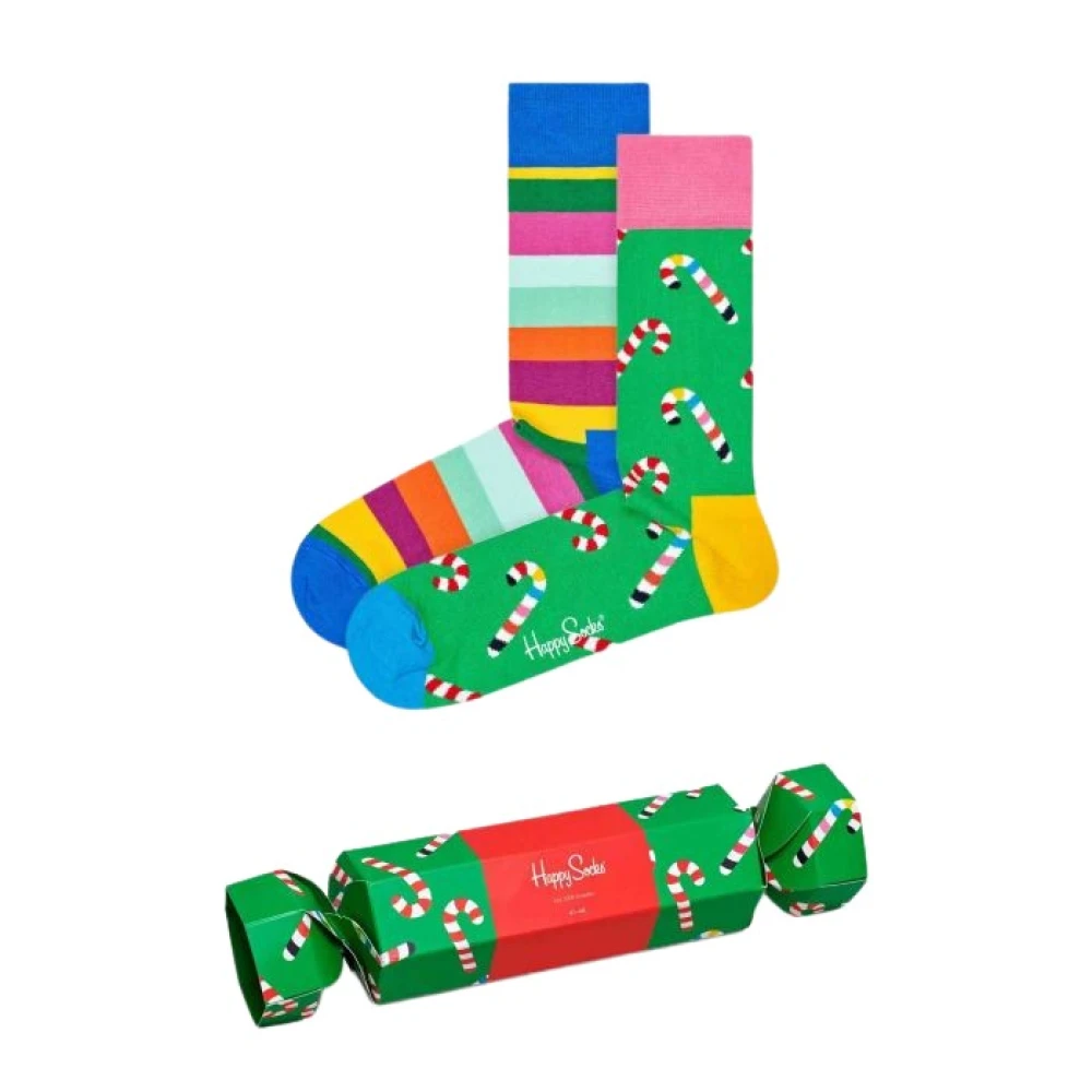 Happy Socks Kerstkraker Candy Cane Geschenkdoos Multicolor Dames
