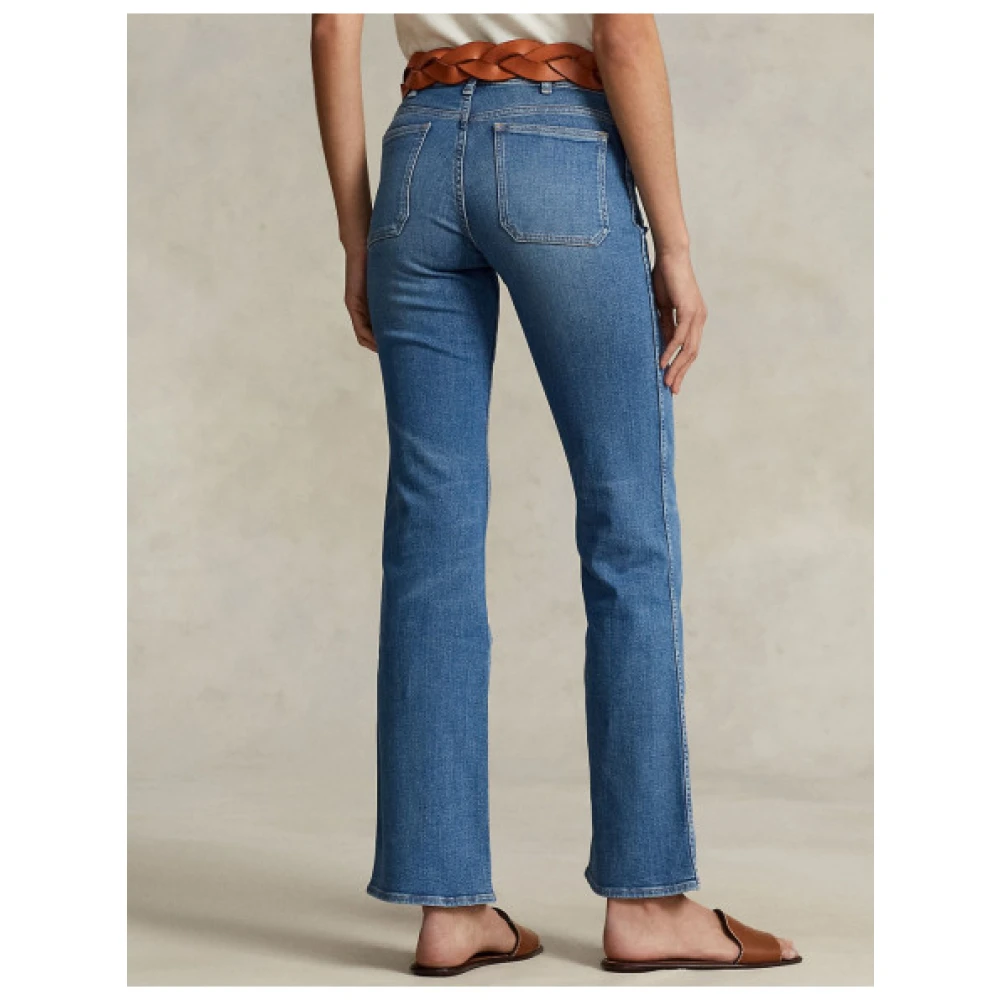Polo Ralph Lauren Hoge Taille Flare Bootcut Jeans Blue Dames