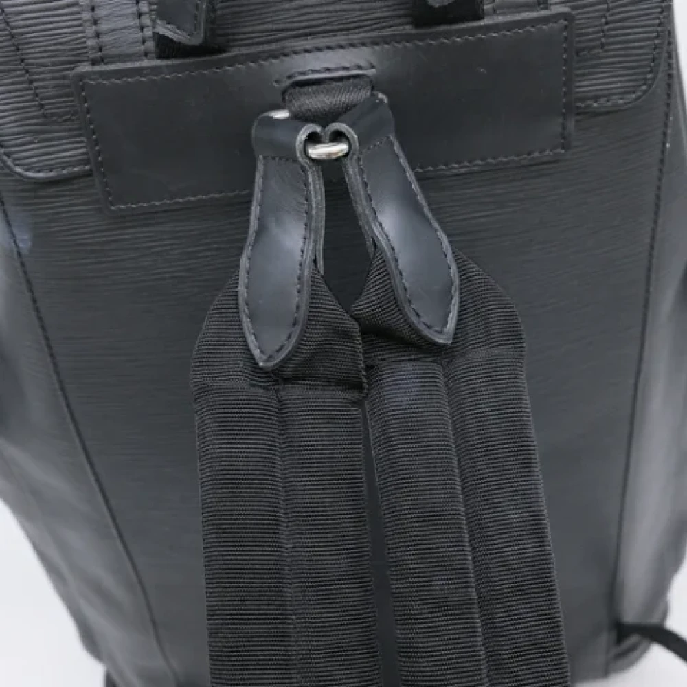 Louis Vuitton Vintage Pre-owned Leather backpacks Black Dames