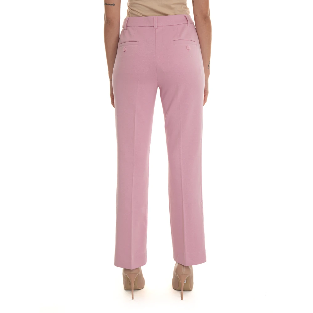 Max Mara Weekend Klassieke broek met Amerikaanse zak Pink Dames