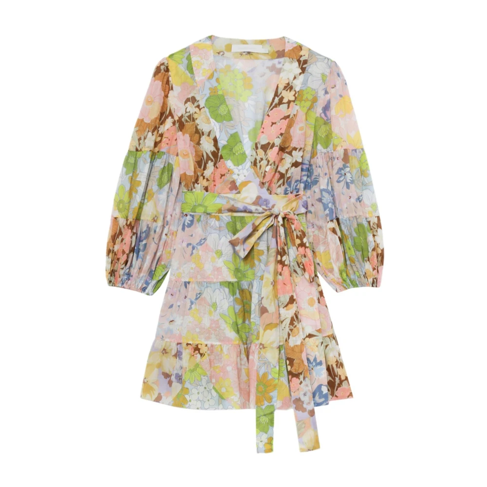 Zimmermann Pop Wrap Mini Jurk Multicolor Dames