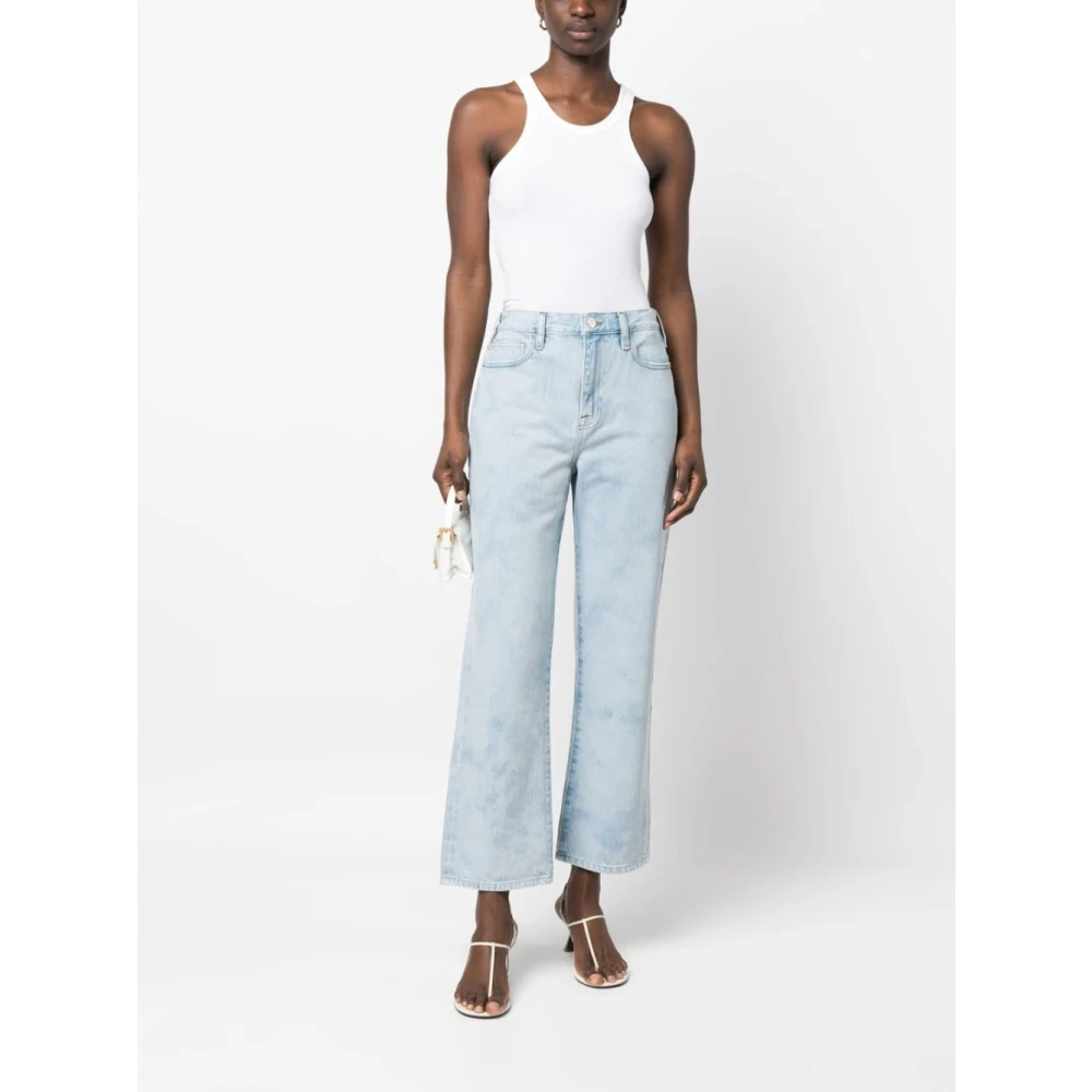 Frame Slouch Cropped Jeans Blue Dames