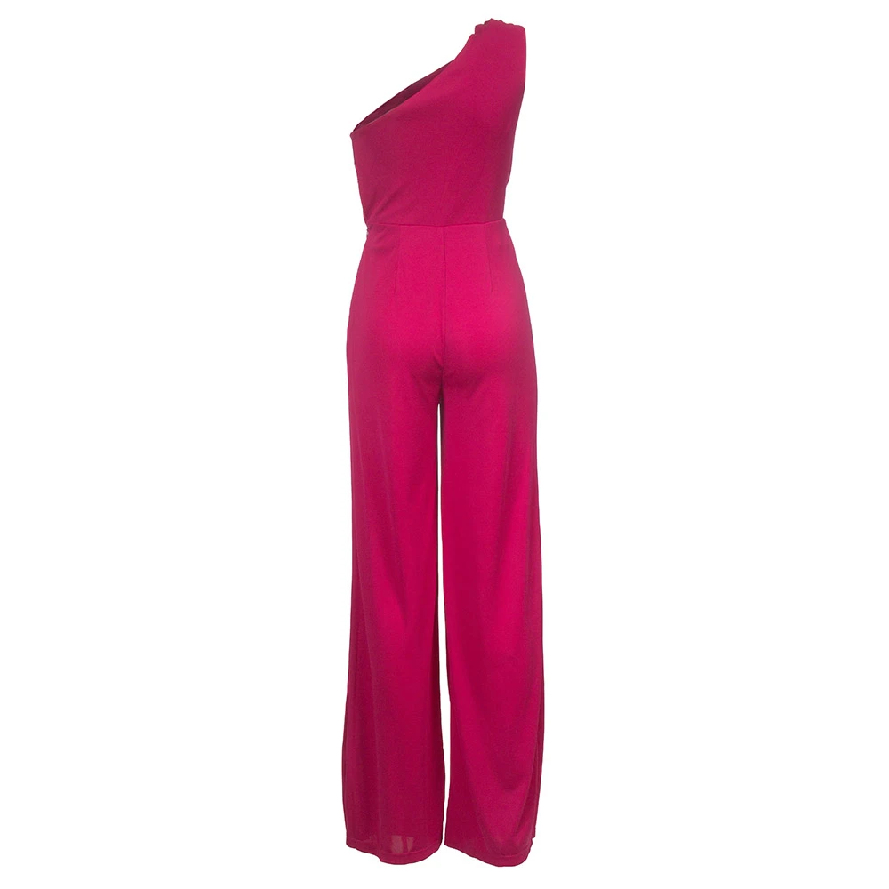 Ralph Lauren One-Shoulder Jumpsuit Pink Dames