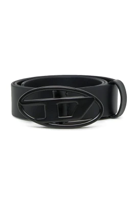 Läderbä med Oval Logo Buckle