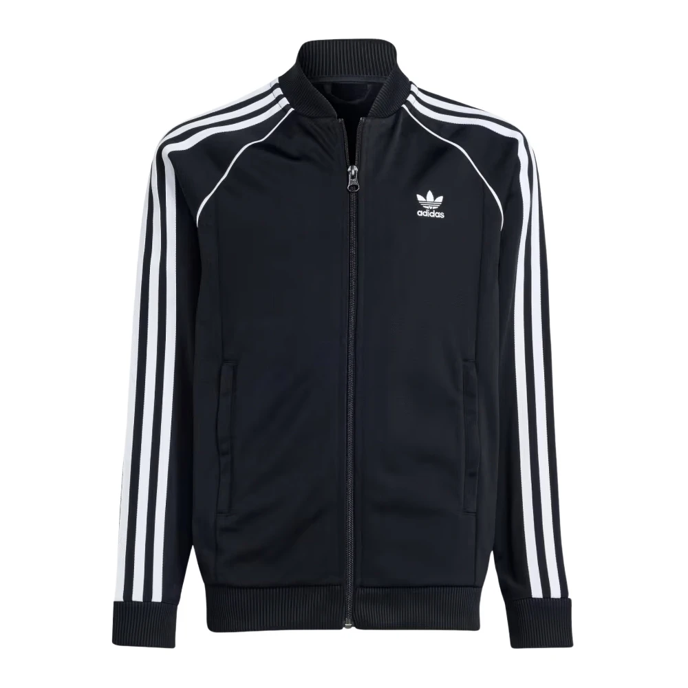 Adidas Originals Svart Dragkedja Track Jacket Barn Vår Sommar Black, Pojke