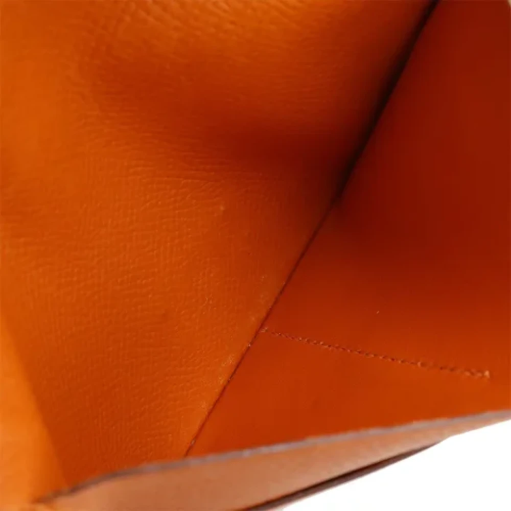 Hermès Vintage Pre-owned Leather wallets Orange Dames