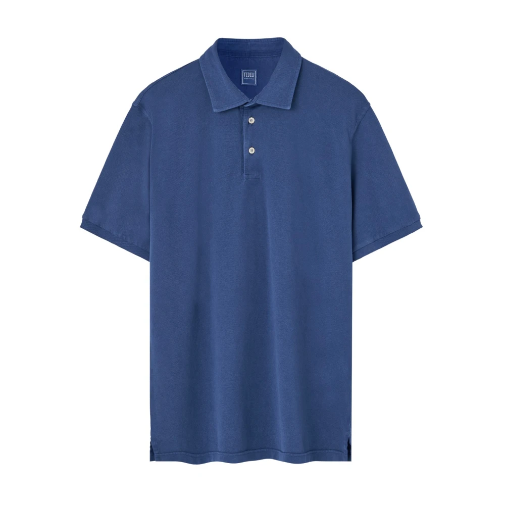 Fedeli Polo Shirts Blue Heren