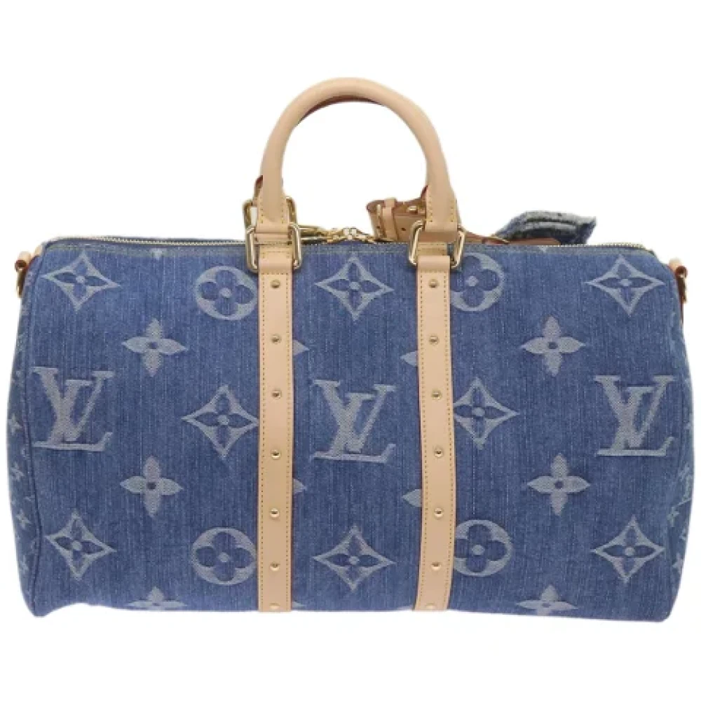 Louis Vuitton Vintage Pre-owned Denim travel-bags Blue Dames