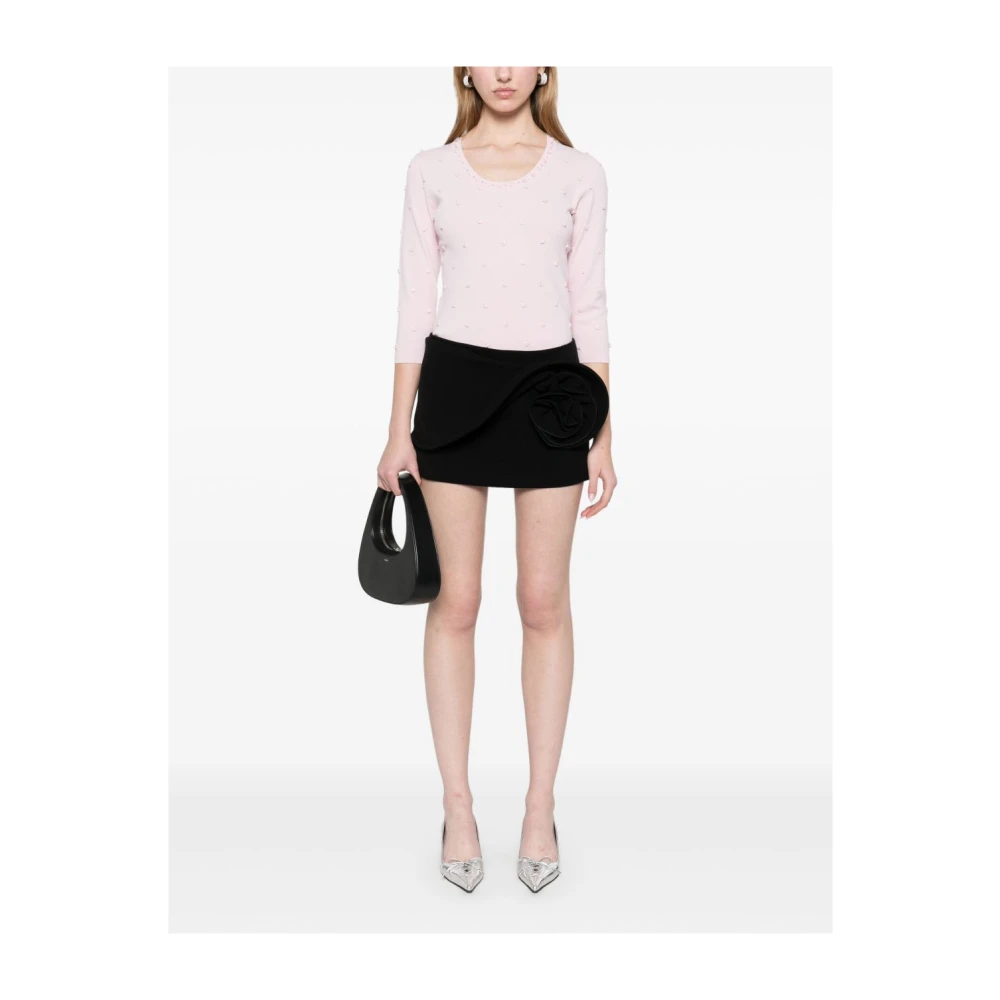 Blugirl Roze Gebreide Trui Scoop Hals Pink Dames