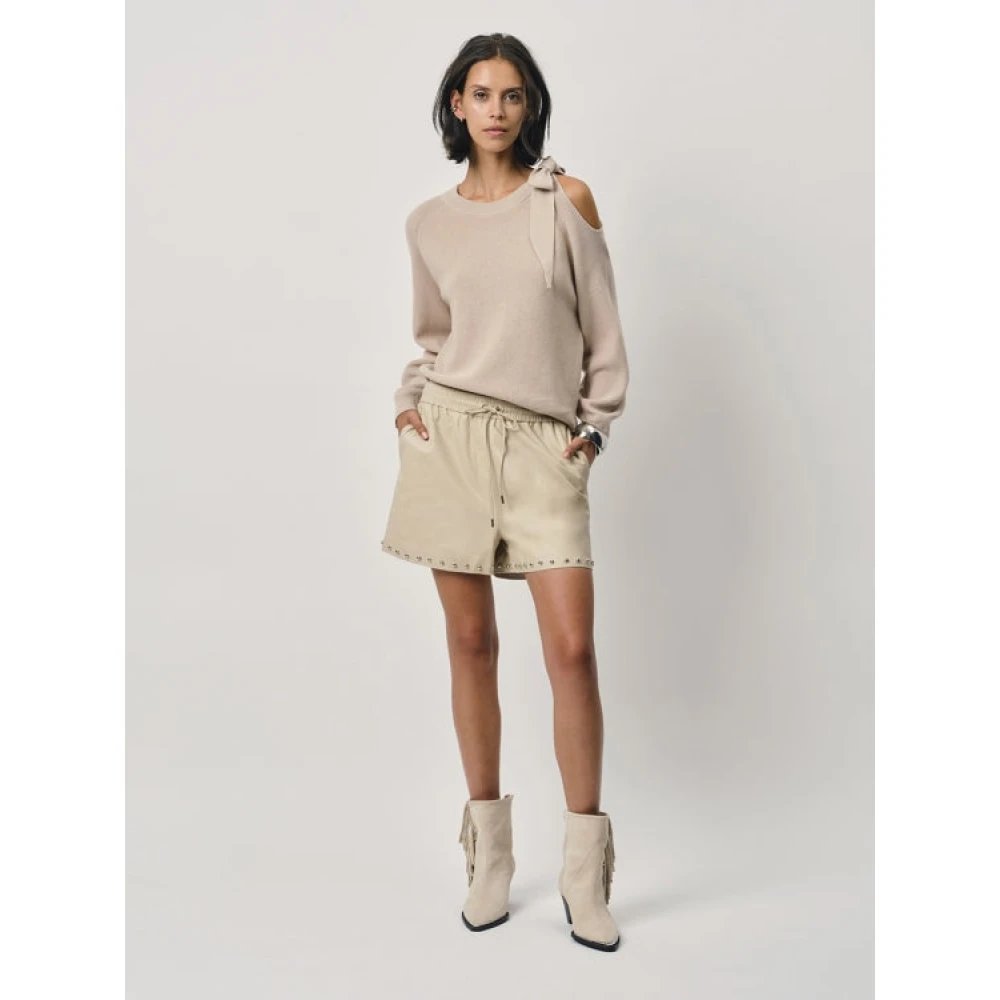 Dante 6 Cut-Out Bow Sweater in Sesam Beige Dames